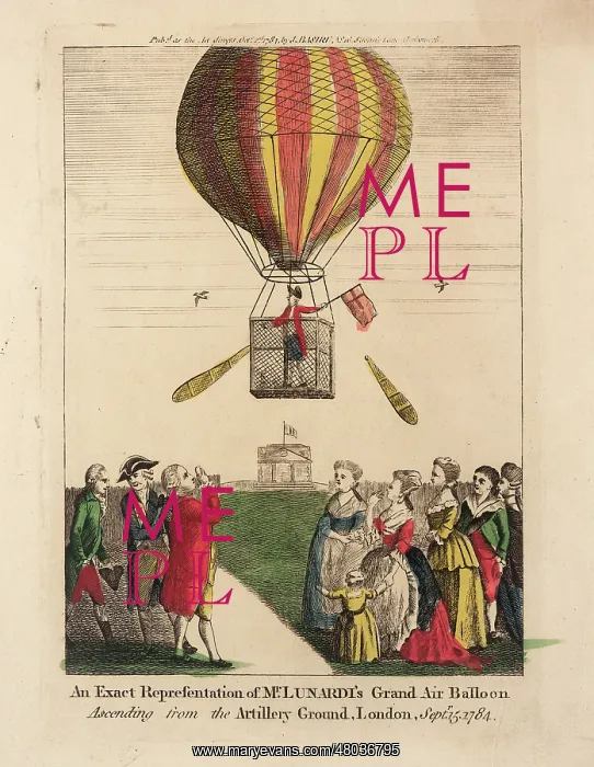 : Balloon ascent of Lunardi, Artillery Ground : Balloon ascent of Lunardi, Artillery Ground