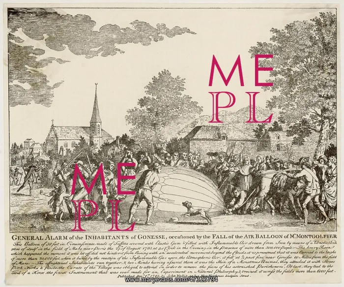 : Balloon Attacked - 1783 : Balloon Attacked - 1783