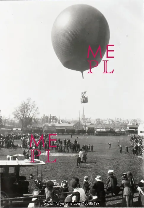 : A balloon departing from Monmouth : A balloon departing from Monmouth