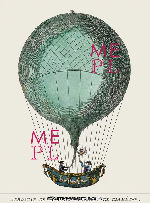 : Balloon. Engraving. It leaved in 14th January : Balloon. Engraving. It leaved in 14th January
