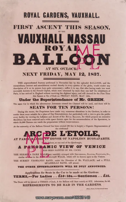 : Balloon event, Charles Green : Balloon event, Charles Green