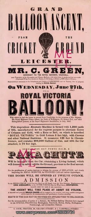 : Balloon event, Charles Green, Leicester : Balloon event, Charles Green, Leicester