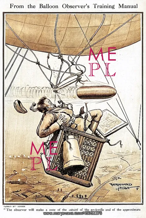 : From the Balloon Observer's Training Manual, WW1 cartoon : From the Balloon Observer's Training Manual, WW1 cartoon
