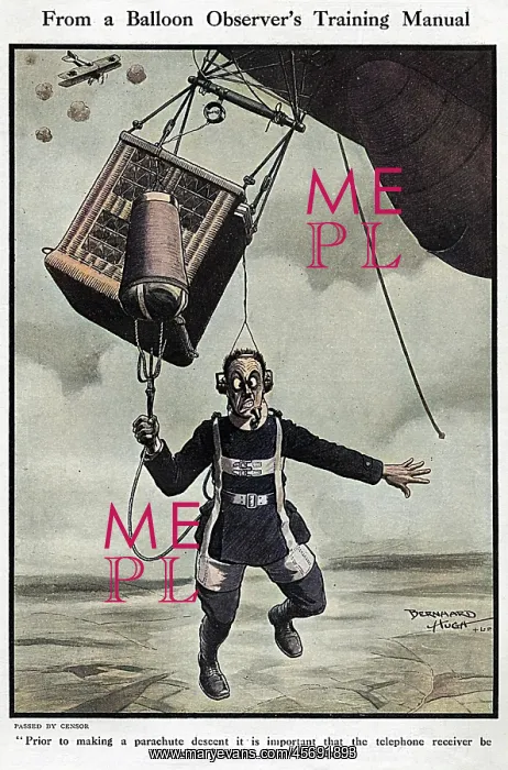 : From a Balloon Observer's Training Manual, WW1 cartoon : From a Balloon Observer's Training Manual, WW1 cartoon