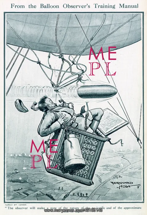 : From the Balloon Observer's Training Manual, WW1 cartoon : From the Balloon Observer's Training Manual, WW1 cartoon