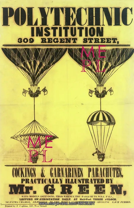 : Balloon and parachute lecture, Charles Green : Balloon and parachute lecture, Charles Green