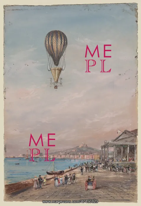 : Balloon with parachute and propellers, associated with Franc : Balloon with parachute and propellers, associated with Franc