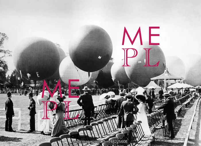 : Balloon race in Hurlingham, 1909 : Balloon race in Hurlingham, 1909