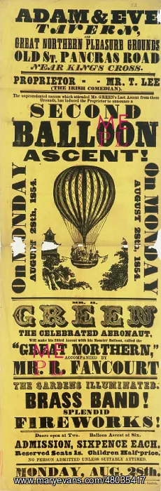 : Ballooning poster, Mr H Green : Ballooning poster, Mr H Green
