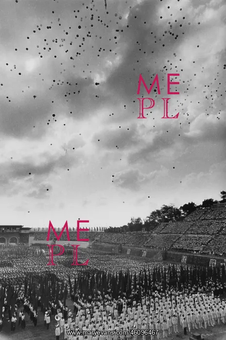 : Balloons rising from Canton stadium, China : Balloons rising from Canton stadium, China
