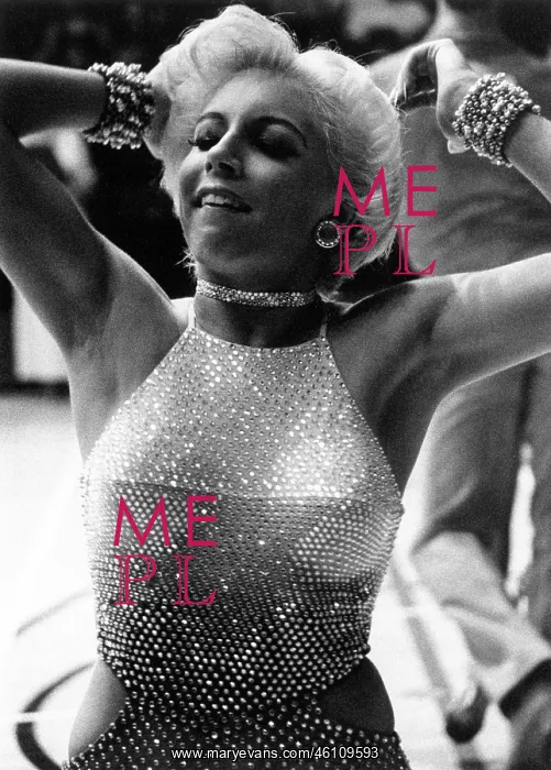 : Ballroom dancer in sequinned costume : Ballroom dancer in sequinned costume
