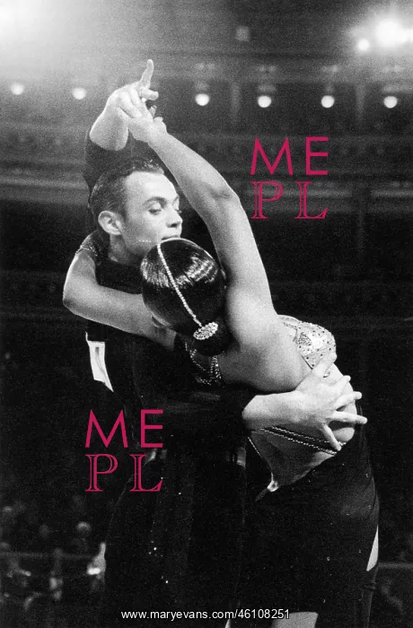 : Ballroom dancing couple in Latin-style dance, Blackpool : Ballroom dancing couple in Latin-style dance, Blackpool