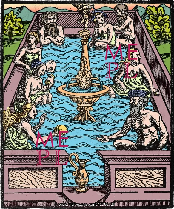 : Balneology, Mineral Bath, 16th Century : Balneology, Mineral Bath, 16th Century