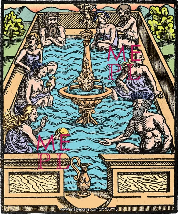 : Balneology, Mineral Bath, 16th Century : Balneology, Mineral Bath, 16th Century