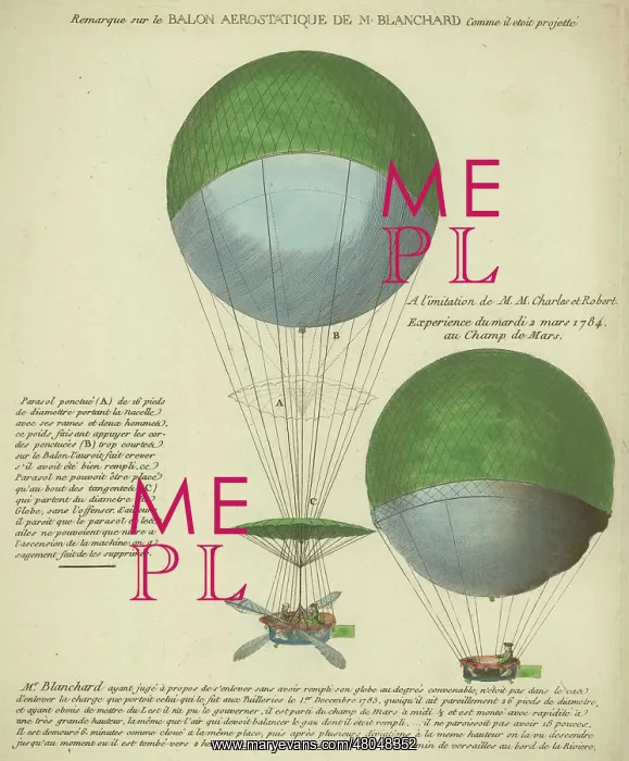 : Balon Aerostatique de M Blanchard : Balon Aerostatique de M Blanchard