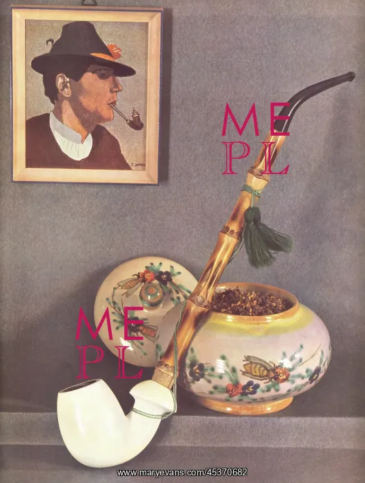 : Bamboo pipe and tobacco