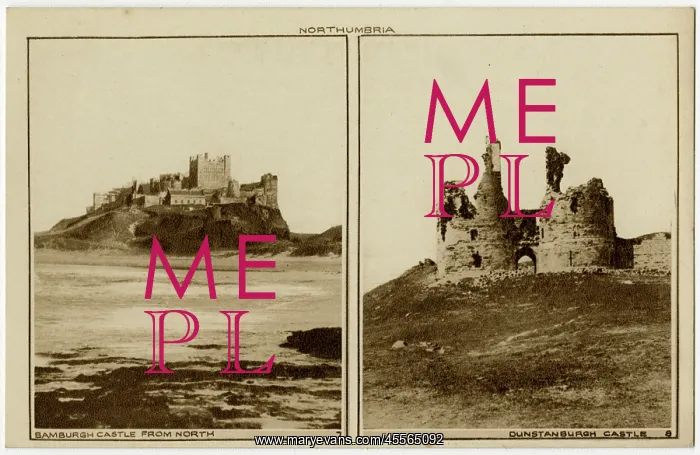 : Bamburgh Castle and Dunstanburgh Castle, Northumberland : Bamburgh Castle and Dunstanburgh Castle, Northumberland