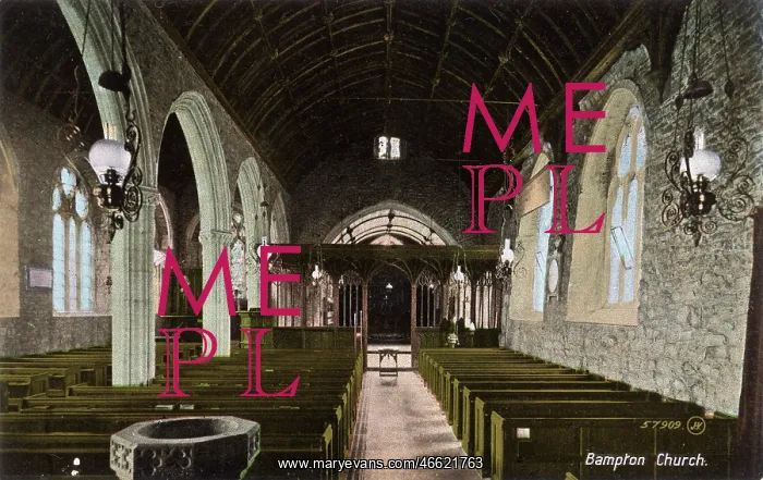 : Bampton, Devon - The Church of St Mary's - Interior : Bampton, Devon - The Church of St Mary's - Interior