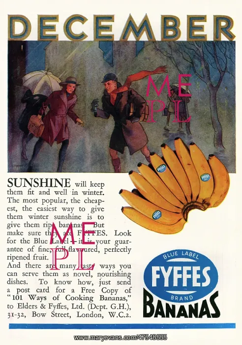 : Banana advertisement, 1931 : Banana advertisement, 1931