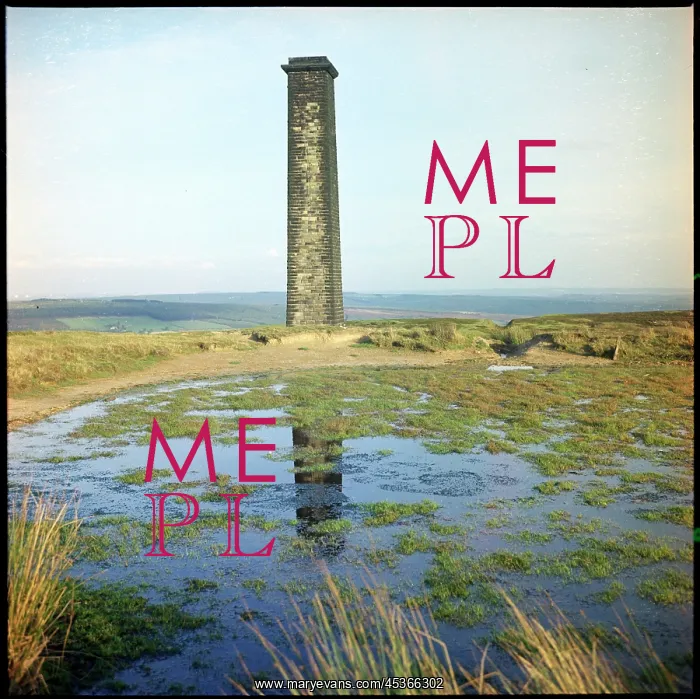 : Bank Top Chimney viewed across a small reservoir The : Bank Top Chimney viewed across a small reservoir The