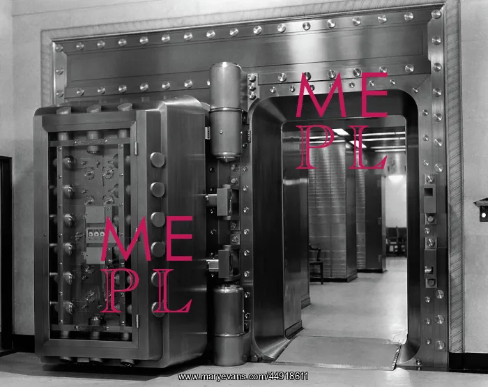 : Bank interior massive vault door indoor : Bank interior massive vault door indoor