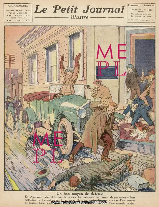 : BANK ROBBERS FOILED / 1922 : BANK ROBBERS FOILED / 1922
