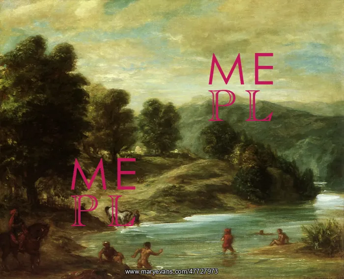 : The Banks of the River Sebou, by Delacroix : The Banks of the River Sebou, by Delacroix