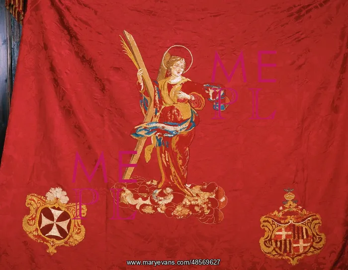 : Banner of the confraternity of St. Eulalia.18th c. Baroque : Banner of the confraternity of St. Eulalia.18th c. Baroque