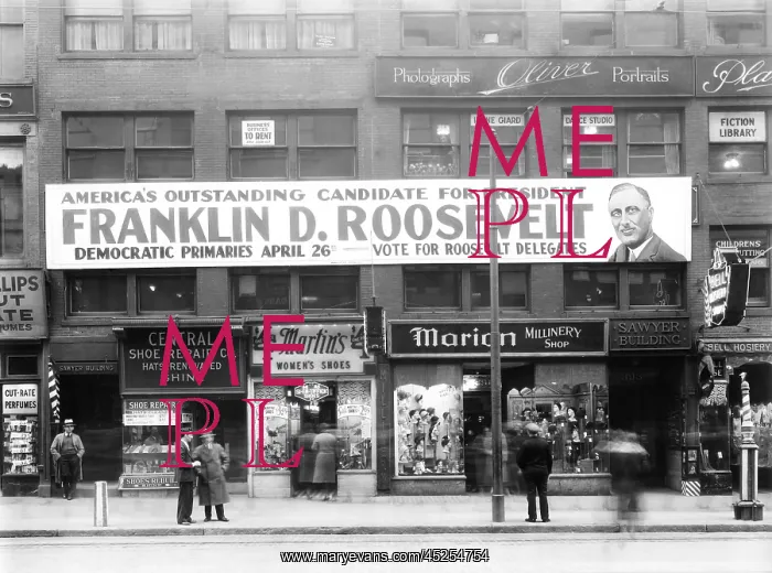 : Banner for Franklin D Roosevelt, 1932 : Banner for Franklin D Roosevelt, 1932