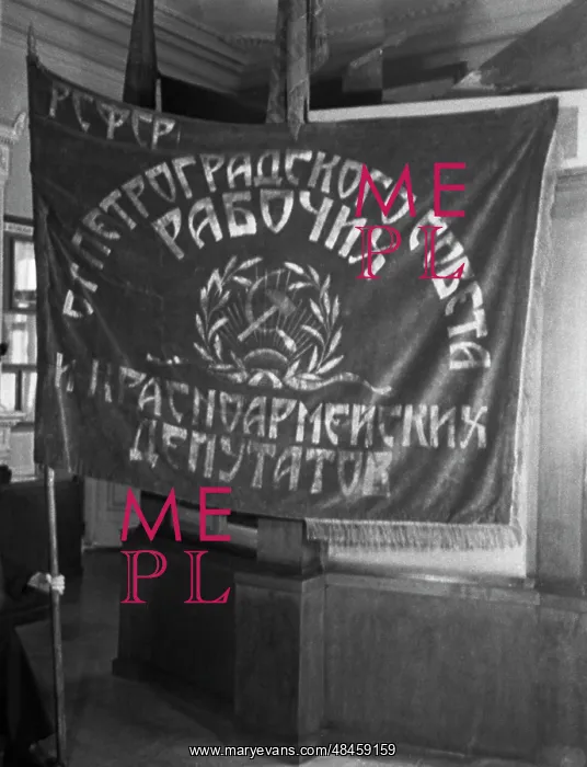 : Banner of the Petrograd Soviet of Workers and : Banner of the Petrograd Soviet of Workers and