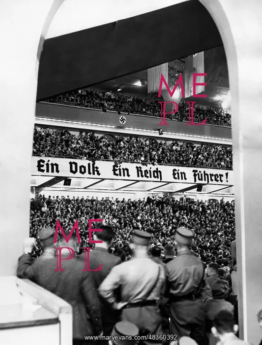 : Banner saying Ein Volk, ein Reich, ein Fuehrer! : Banner saying Ein Volk, ein Reich, ein Fuehrer!