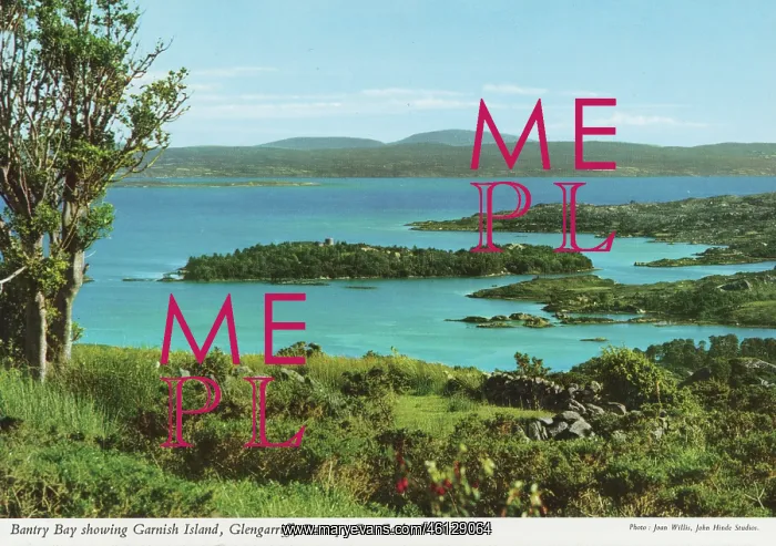 : Bantry Bay with Garnish Island, Glengarriff, County Cork : Bantry Bay with Garnish Island, Glengarriff, County Cork