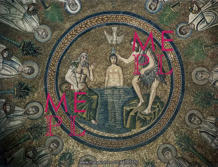 : The Baptism of Christ, mosaic : The Baptism of Christ, mosaic