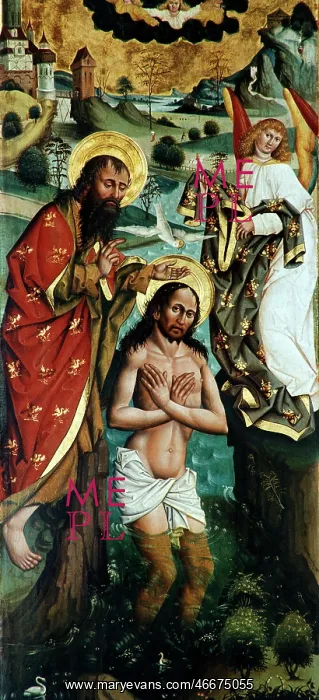 : Baptism of Jesus Christ by John, 1490 : Baptism of Jesus Christ by John, 1490