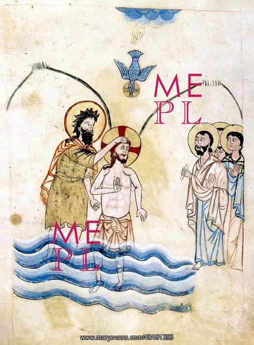 : Baptism of Jesus by St John the Baptist. After : Baptism of Jesus by St John the Baptist. After