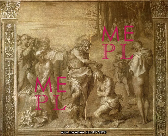 : Baptism of the Multitude, by Andrea del Sarto : Baptism of the Multitude, by Andrea del Sarto