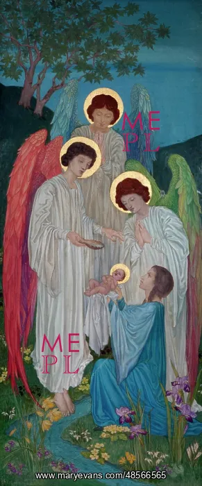 : The Baptism of St. Brigit By Angels : The Baptism of St. Brigit By Angels