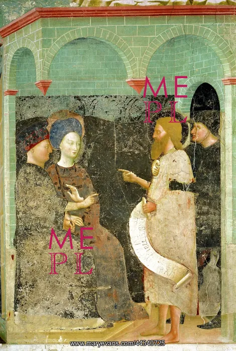 : The Baptist before Herod. Fresco : The Baptist before Herod. Fresco