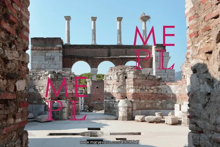 : Baptistery, Basilica of St John, Ephesus, Izmir, Turkey : Baptistery, Basilica of St John, Ephesus, Izmir, Turkey