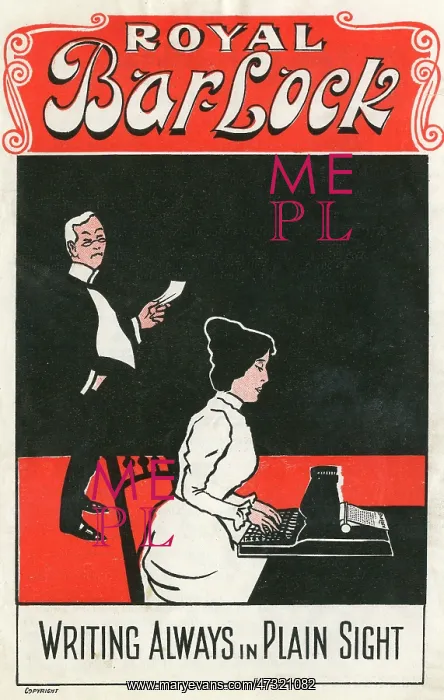 : BAR-LOCK TYPEWRITER AD : BAR-LOCK TYPEWRITER AD