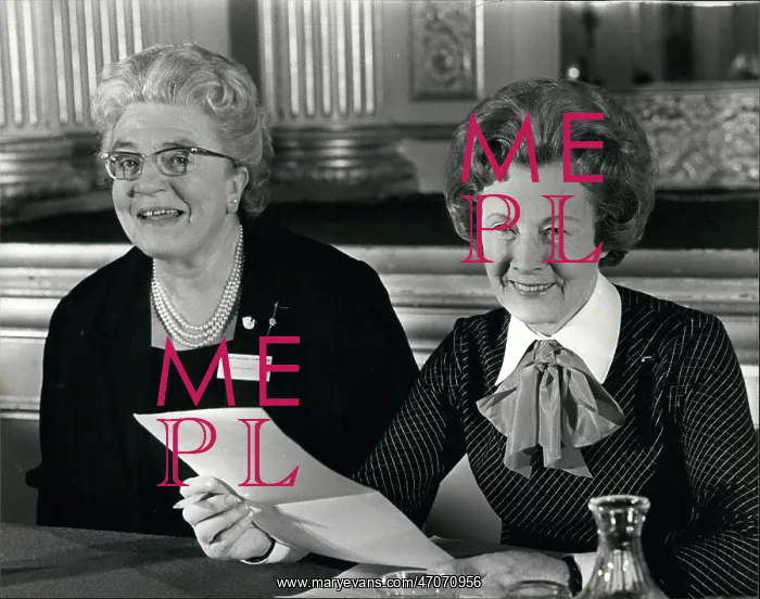 : Barbara Castle and Dr Grace Thornton at conference : Barbara Castle and Dr Grace Thornton at conference