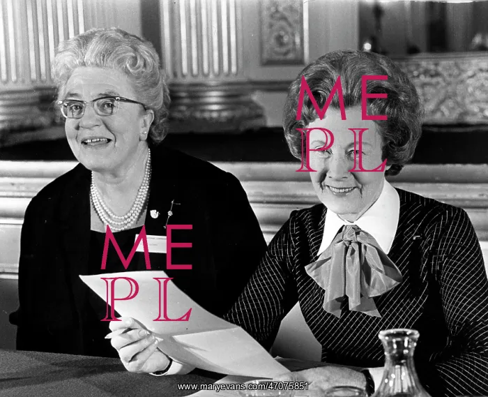 : Barbara Castle and Dr Grace Thornton at conference : Barbara Castle and Dr Grace Thornton at conference