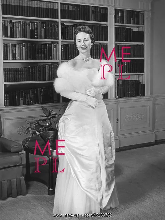 : Barbara Eisenhower in the gown she will wear to : Barbara Eisenhower in the gown she will wear to