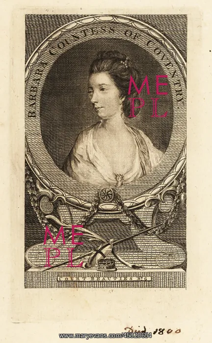 : Barbara St. John Bletsoe, Countess of Coventry, died 1804 : Barbara St. John Bletsoe, Countess of Coventry, died 1804