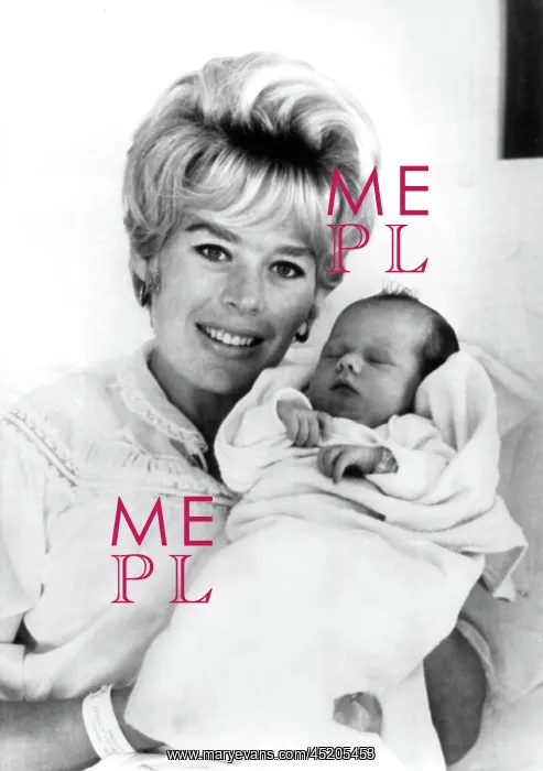 : Barbara Thomason, with newborn daughter, ? : Barbara Thomason, with newborn daughter, ?