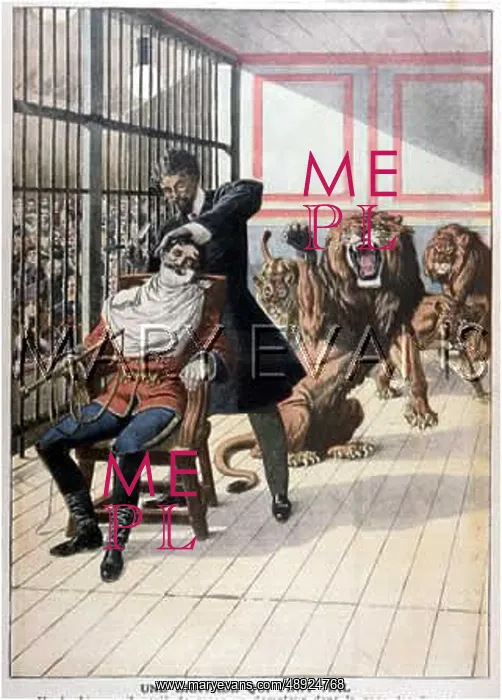 : BARBER SHAVES LION-TAMER : BARBER SHAVES LION-TAMER