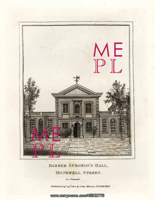 : Barber Surgeon's Hall, Monkwell Street : Barber Surgeon's Hall, Monkwell Street