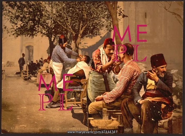 : Barbers near Seraskierrat (i.e. Seraskerat) Constantinople : Barbers near Seraskierrat (i.e. Seraskerat) Constantinople