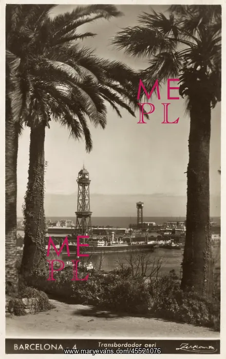  : Barcelona, Spain - Cable car from Miramar