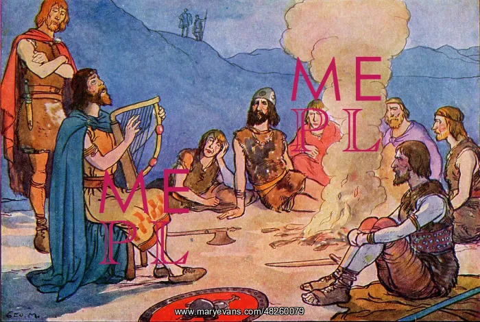 : A Bard singing to Ancient Britons : A Bard singing to Ancient Britons